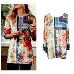 Soft Surroundings Ashbury Velvet Tunic Top